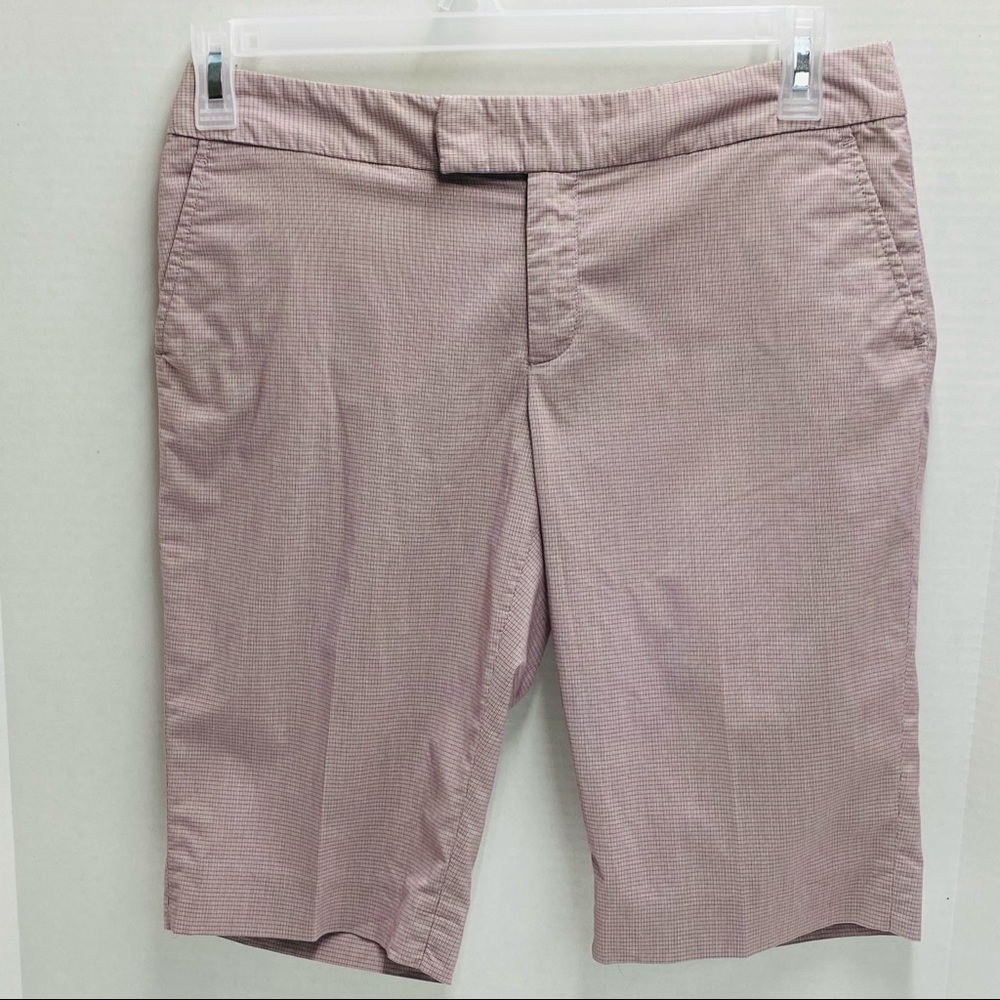 Banana Republic size 6 , burgundy  gray tiny checker front & back pockets Casual